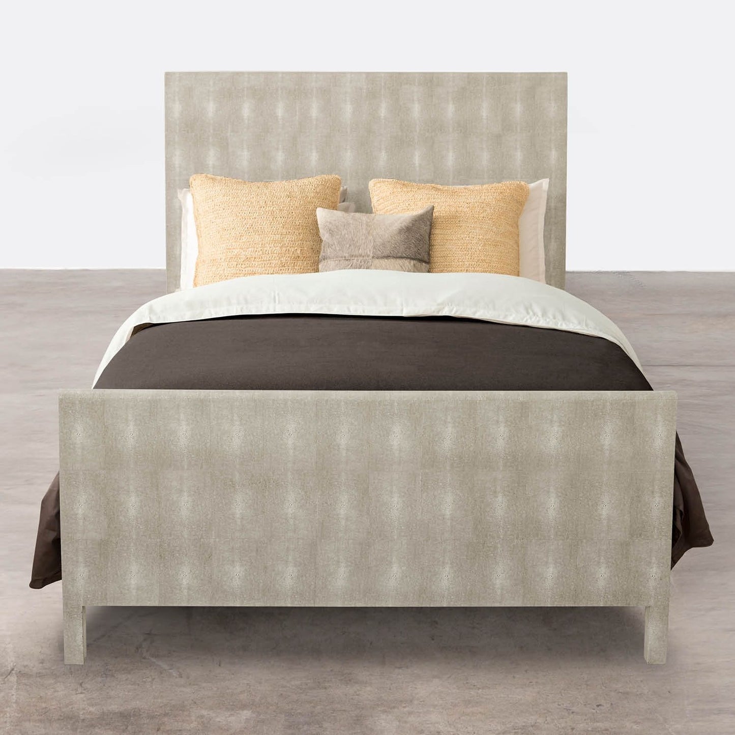 made goods sloan bed sand faux shagreen