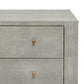 made goods sorin 3-drawer single nightstand castor grey gray faux shagreen chest
