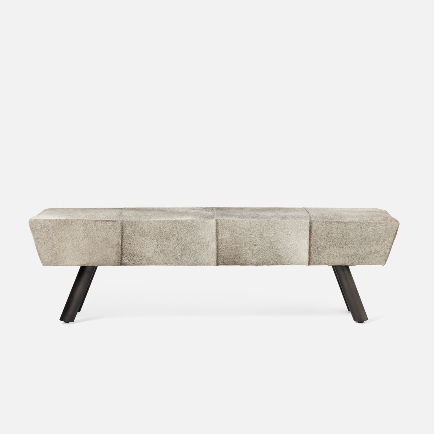 Made Goods HOME Trent – Bench Gray CLAYTON GRAY on Hide 64” Hair
