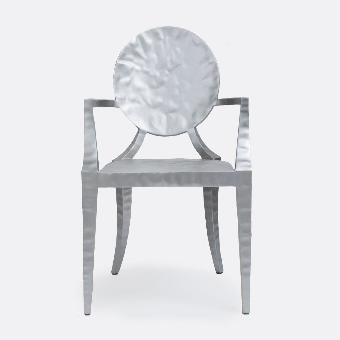made goods daphne chair hammered silver