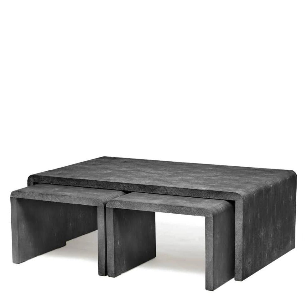 made goods harlow nesting tables cool gray shagreen