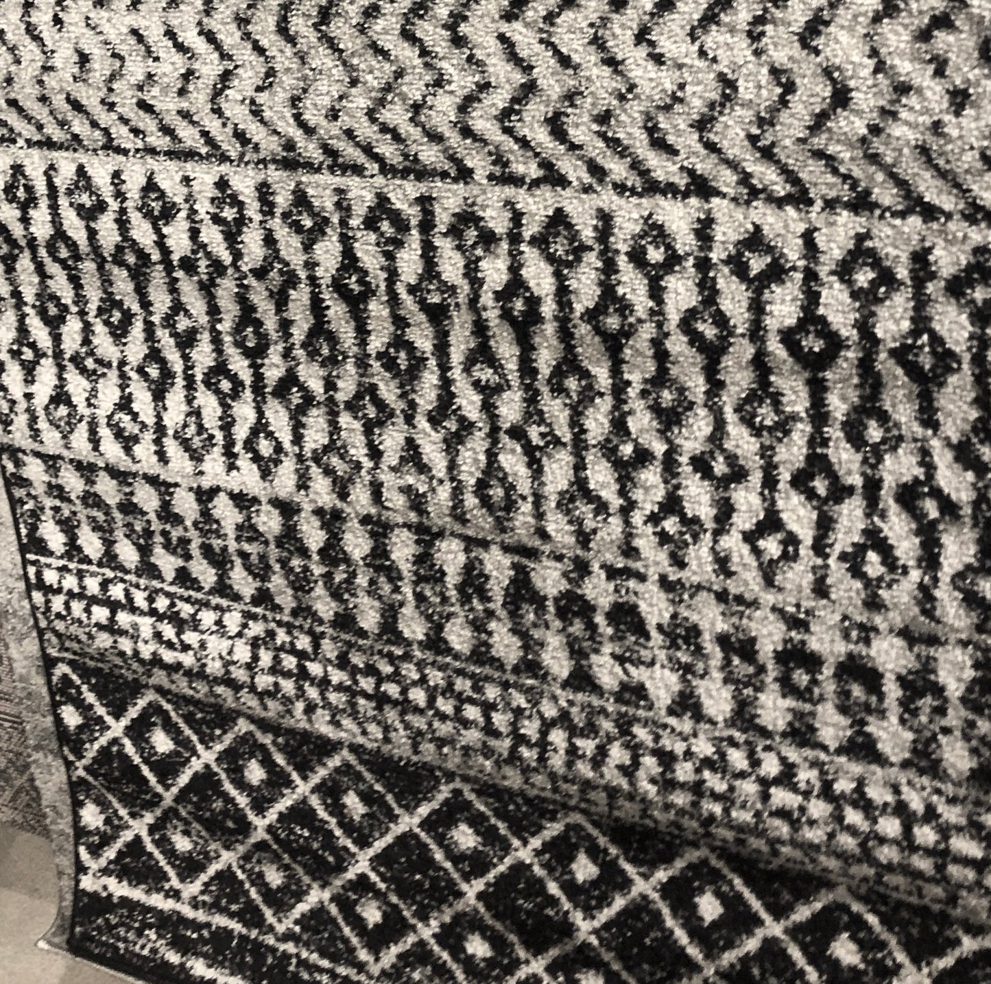 maden geometric rug black white abstract modern pattern