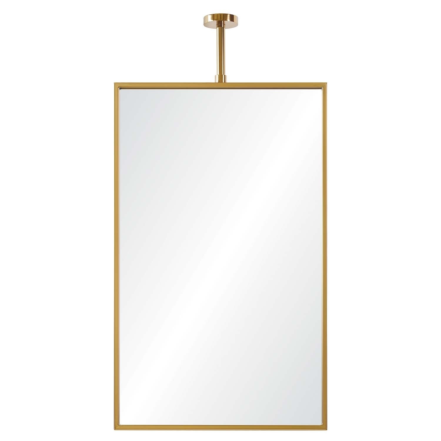 ceiling mount mirror burnished brass