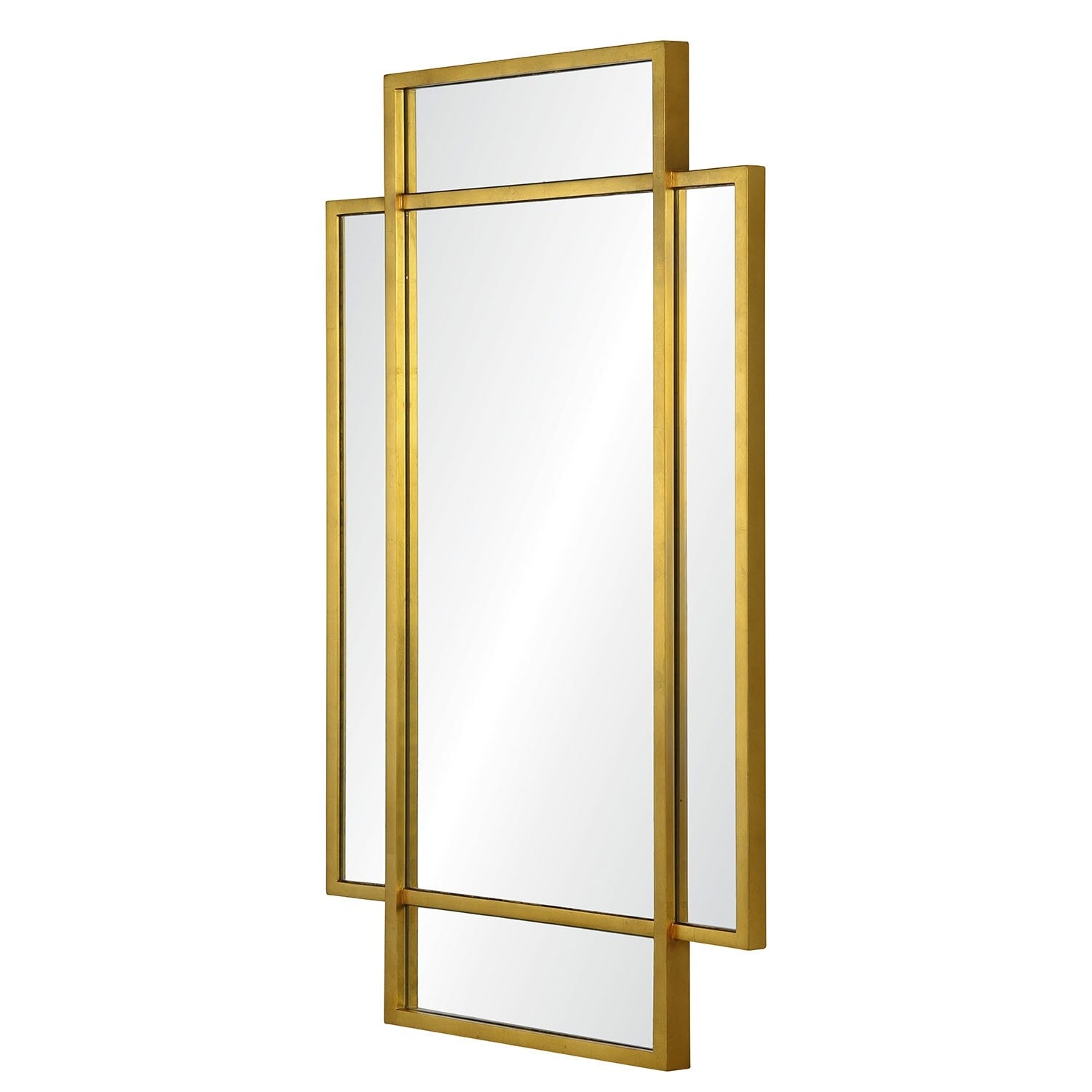 mirror home cosmo gold leave mirror side