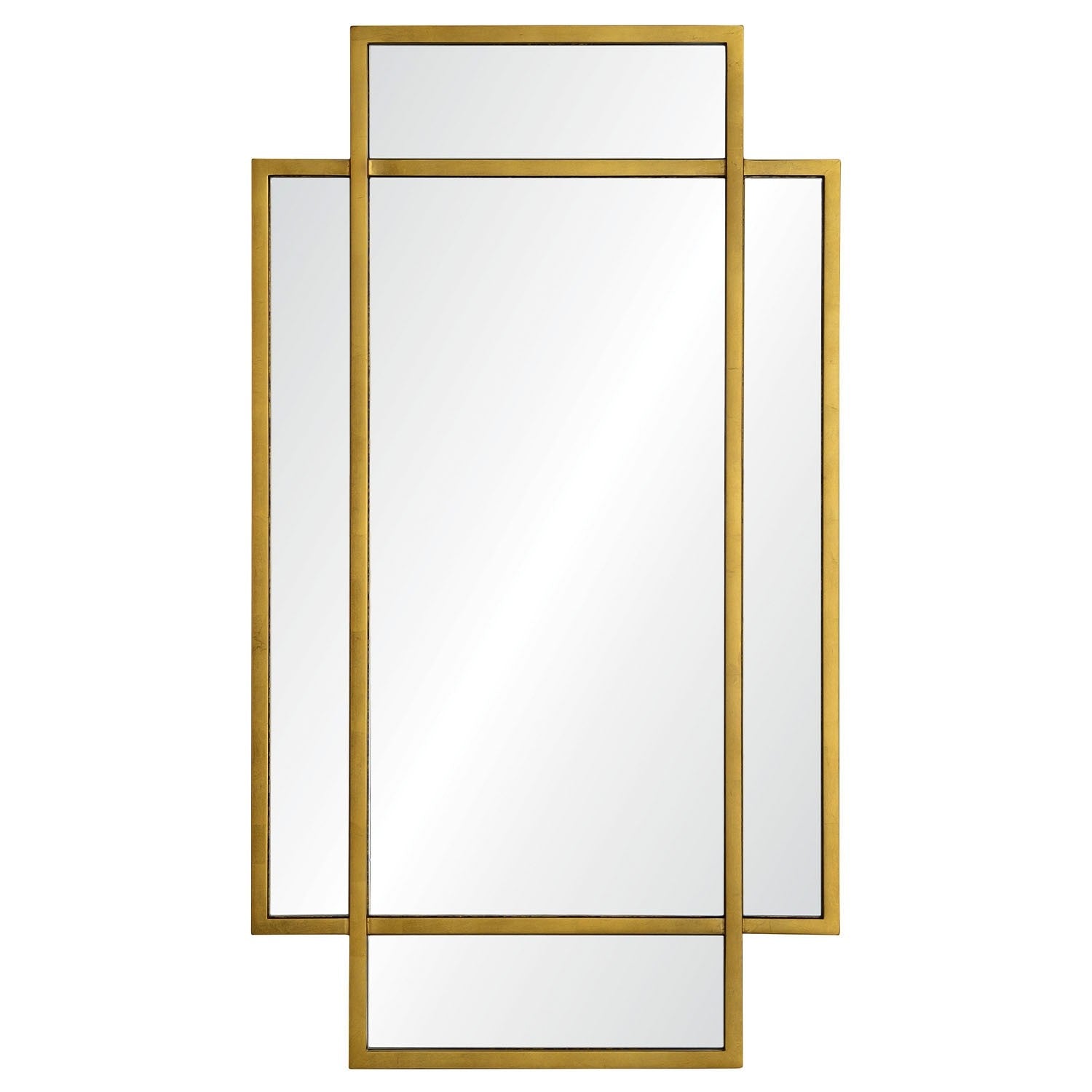 mirror home cosmo gold leaf mirror