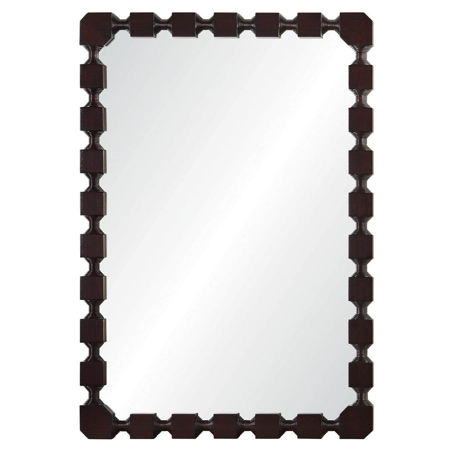 mirror home dark mahogany rectangle mirror