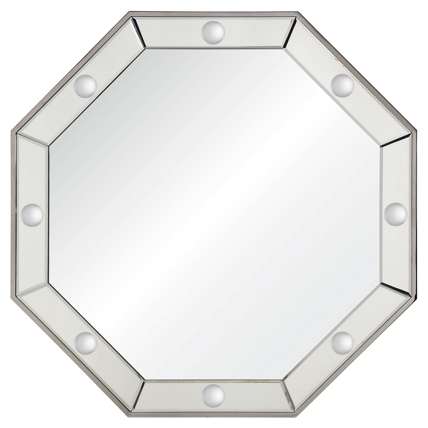 mirror home octagonal polished stainless steel mirror