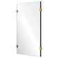 mirror home rectangle framed mirror with burnished brass side view