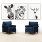 Natural Curiosities Tylinek Artwork Room View zebra deer tiger