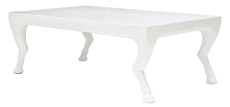 oly faline cocktail table frost white