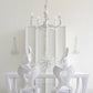 oly klemm chandelier soft white styled dining