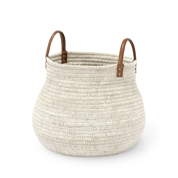 最終値下げCDL Hand Stitched Mini Basket Beige palecek-cairo-basket-