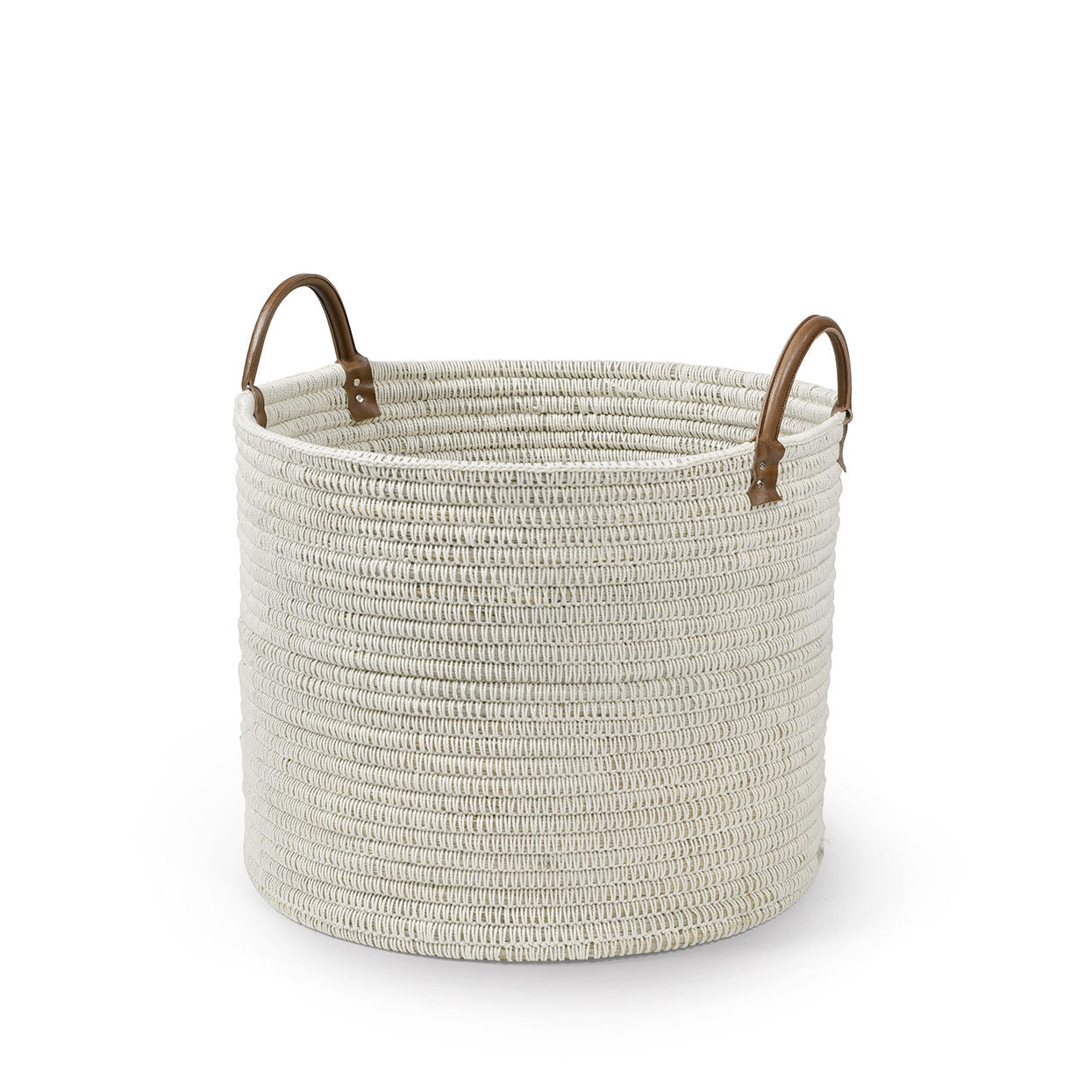 palecek cairo planter basket white