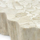 palecek camilla fossilized clam coffee table detail