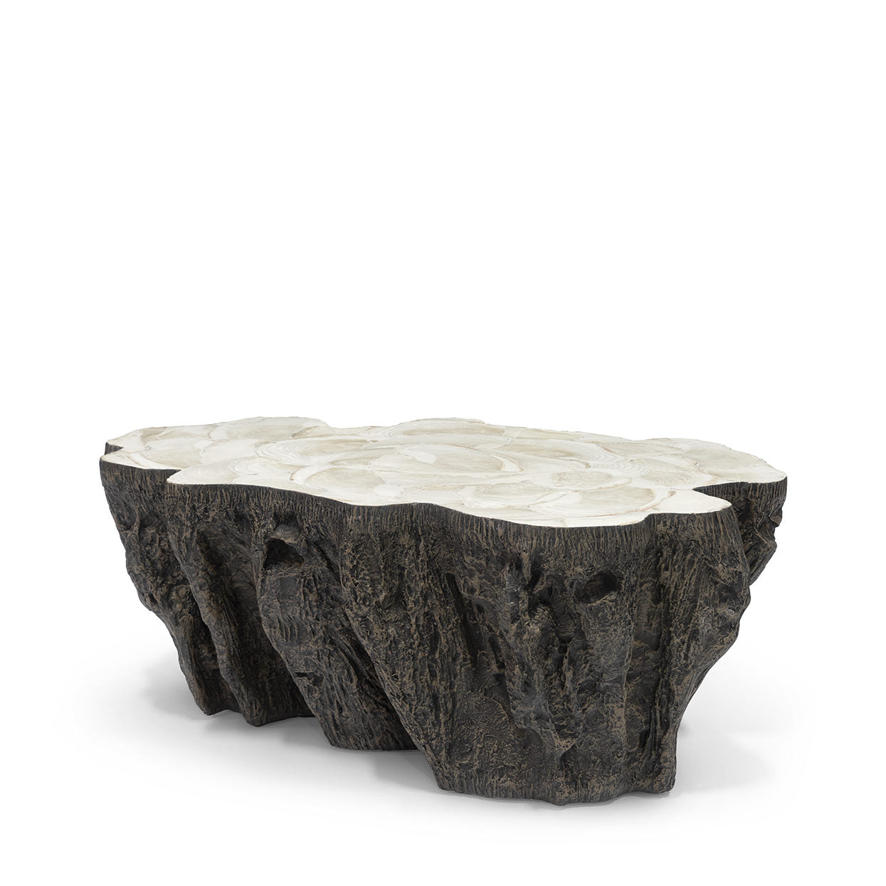 Palecek Chloe Fossil Clam Lava Coffee Table