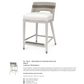 Fritz Rope Counter Stool Fog White and Taupe