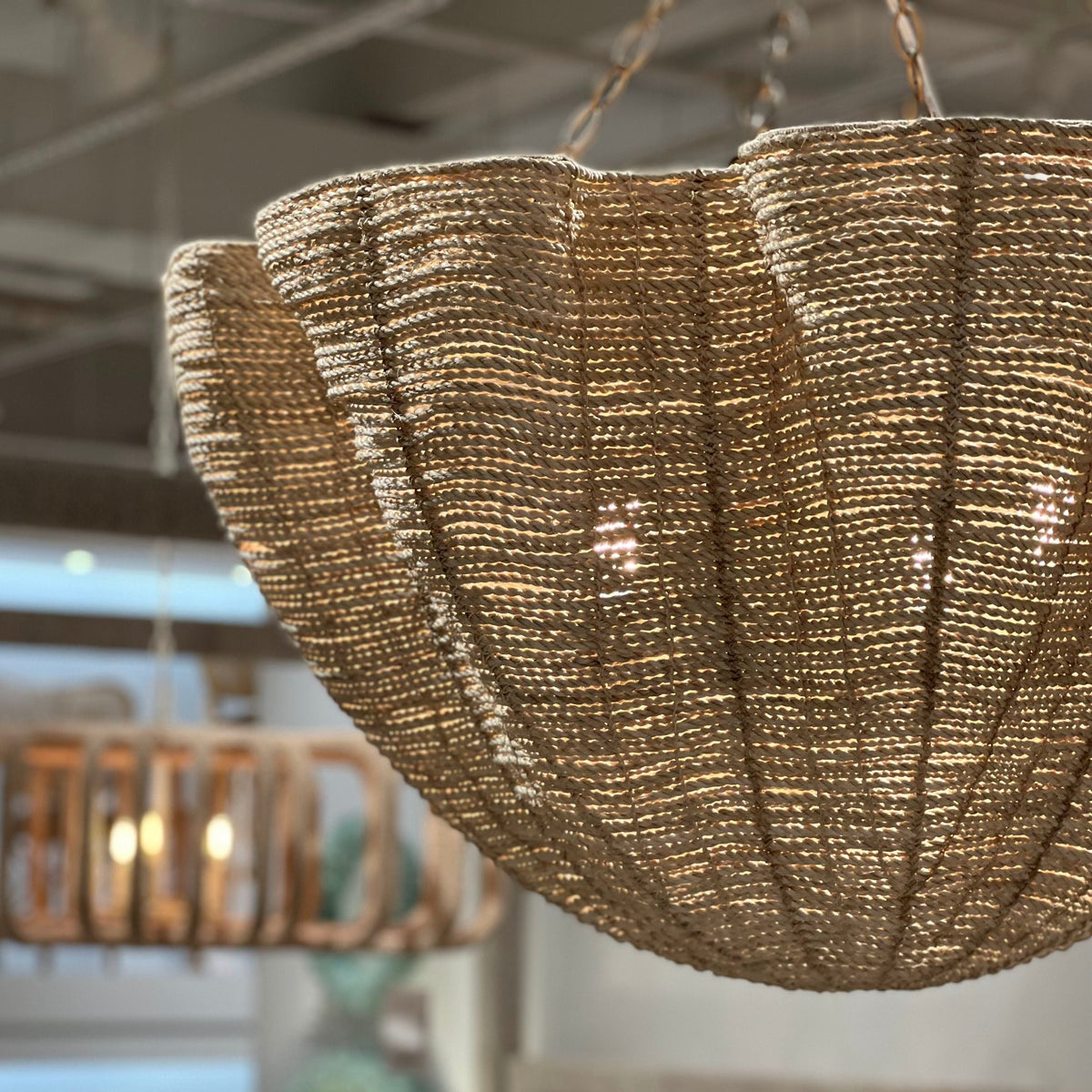 Palecek Isla Chandelier Natural Abaca – CLAYTON GRAY HOME