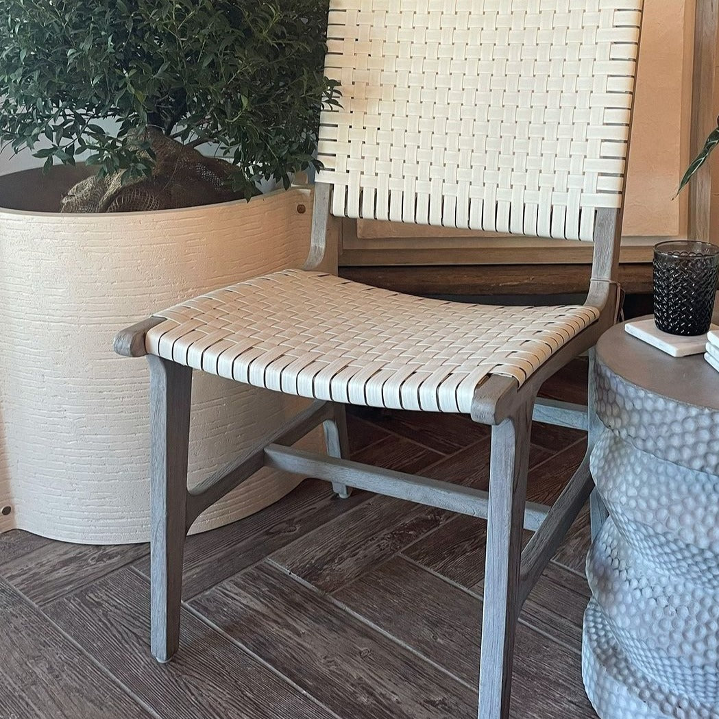 Palecek Rogan Planter Wide White Textured Stonecast – CLAYTON GRAY HOME