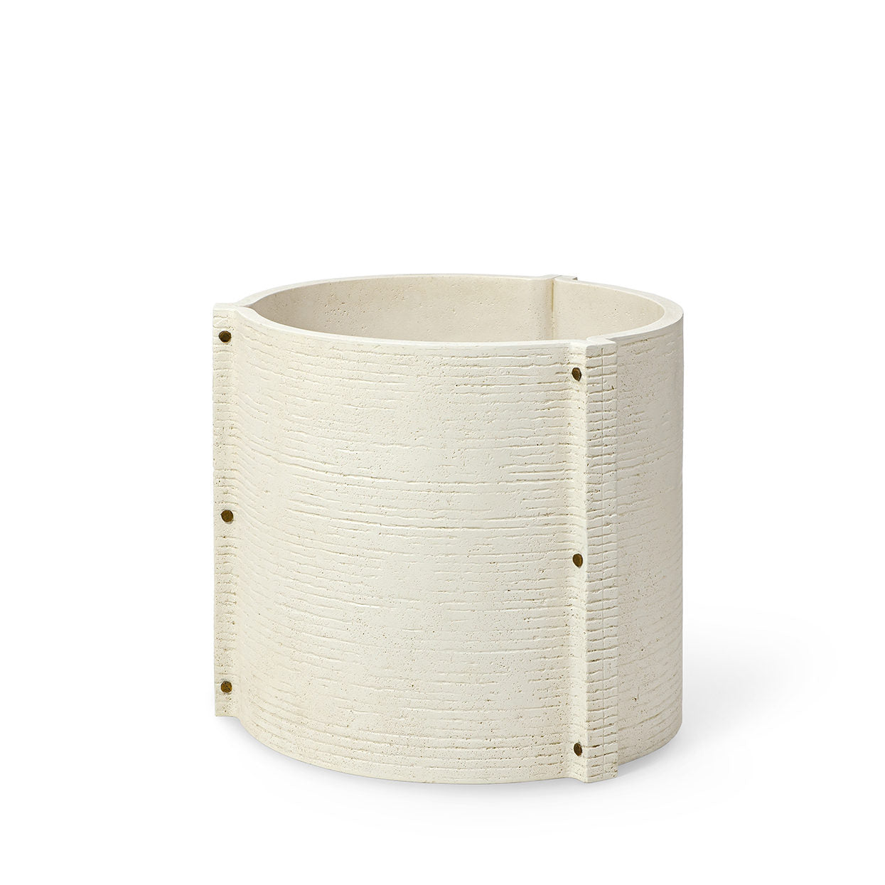 Palecek Rogan Planter Wide White Textured Stonecast – CLAYTON GRAY HOME