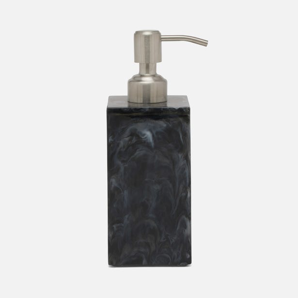 pigeon and poodle abiko bath collection obsidian soap pump