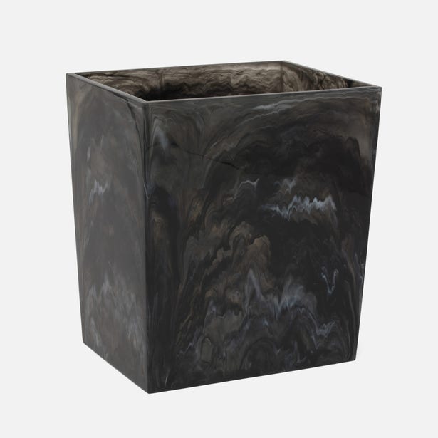 pigeon and poodle abiko bath collection obsidian wastebasket 2