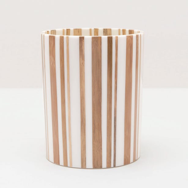 pigeon and poodle ashford bath collection bamboo wastebasket