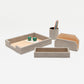 pigeon and poodle crosby accessory set sand faux shagreen