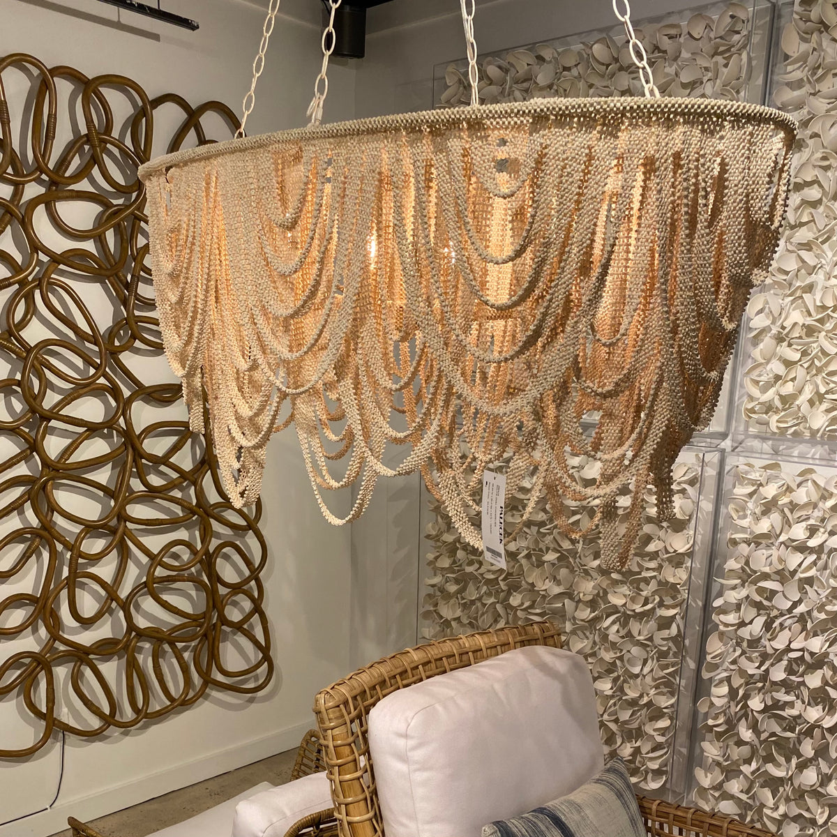 Palecek Selita Oval Chandelier Coco Beads Cream – CLAYTON GRAY HOME