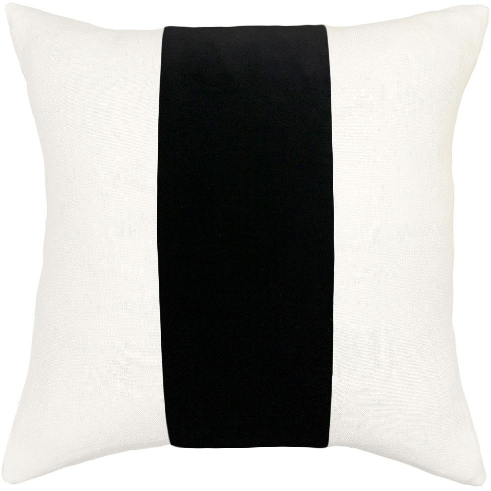 square feathers birch black velvet pillow