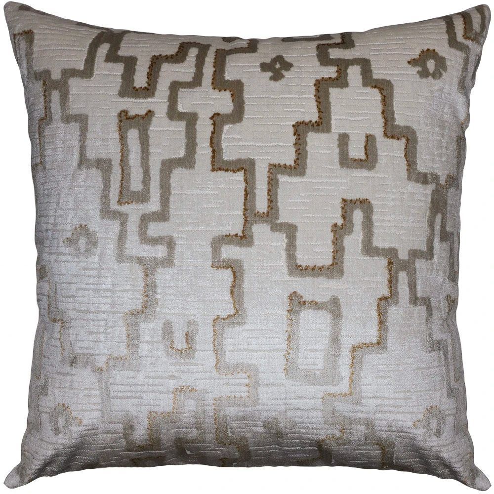 square feathers silver subway pillow