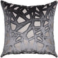 square feathers traffic pillow gray