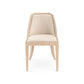 villa and house aria side chair cerused oak front