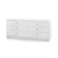 villa and house bryant linen extra wide large 6 drawer white