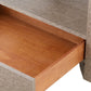 villa and house lugano 1 drawer side table taupe gray bottom drawer