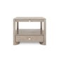 villa and house lugano 1 drawer side table taupe gray front