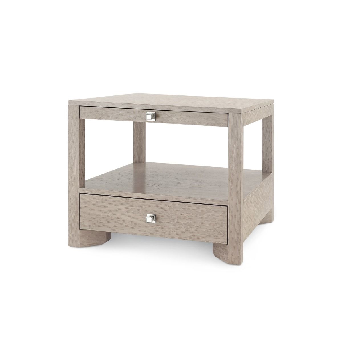 villa and house lugano 1 drawer side table taupe gray