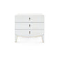 villa and house madeline 3 drawer side table platium front