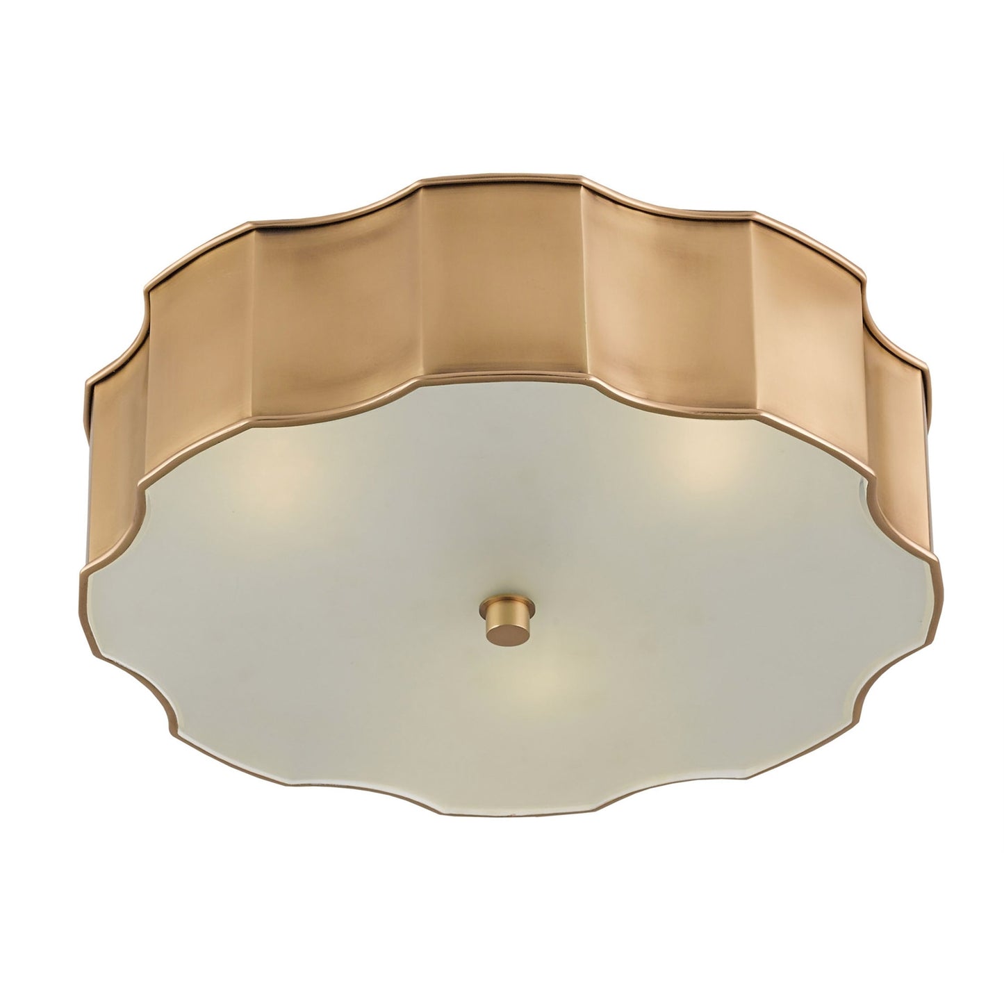 currey and company wexford flush mount brass bottom view