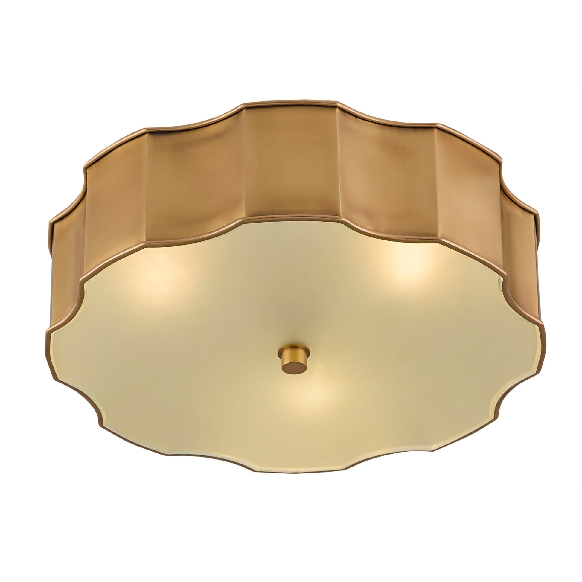 currey and company wexford flush mount brass bottom view illuminated