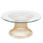 worlds away powell 30 coffee table gold leaf round beveled glass top