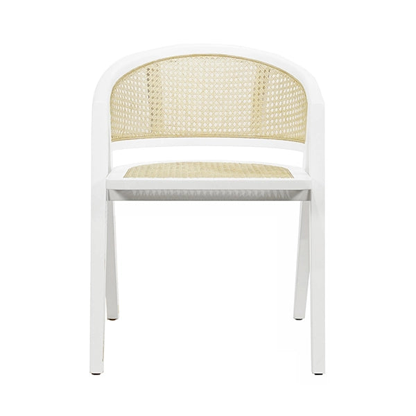 worlds away aero dining chair white front