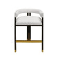 cruise counter stool worlds away wood frame white linen cushion 