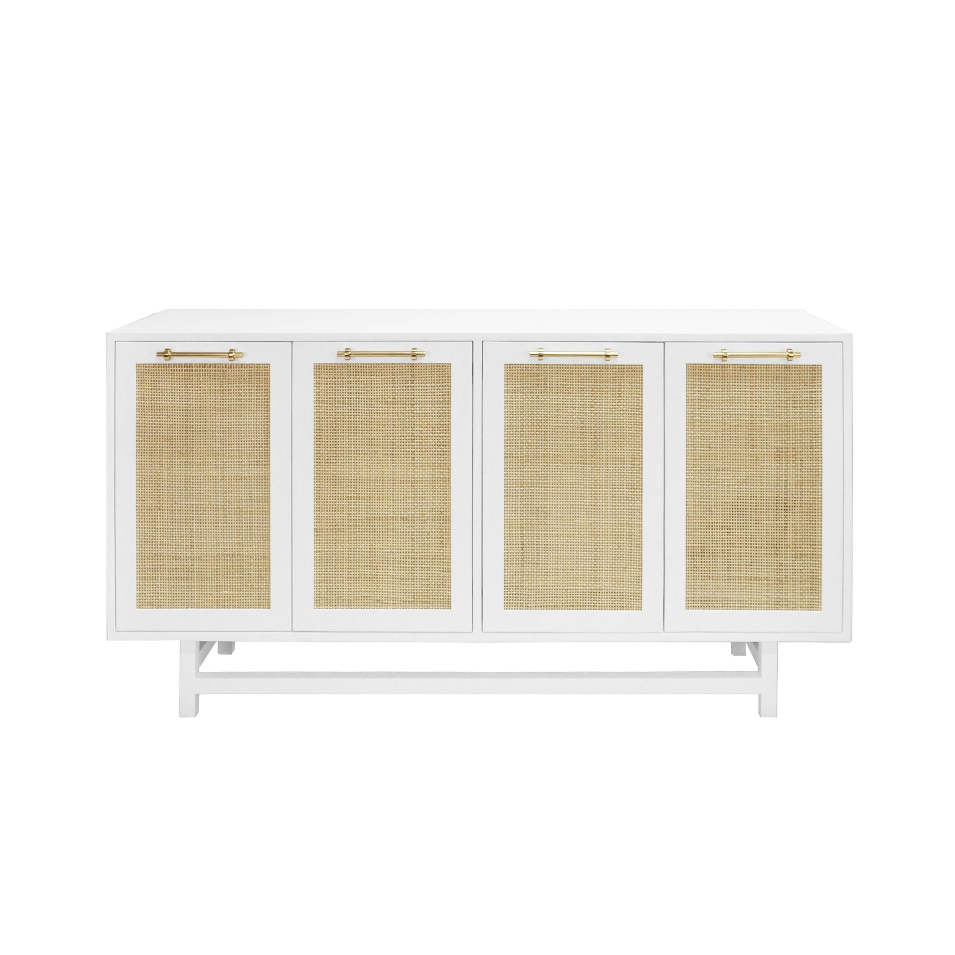 worlds away macon cabinet white lacquer 4 door