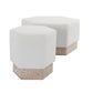 worlds away asher ottoman and stool white