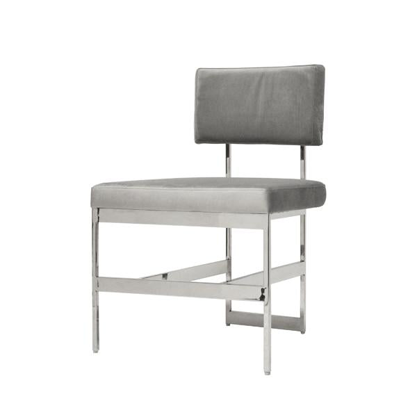 worlds away shaw grey chair velvet and nickel