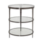 worlds away vienna side table gunmetal front