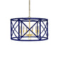worlds away zia chandelier navy bamboo gold unique 